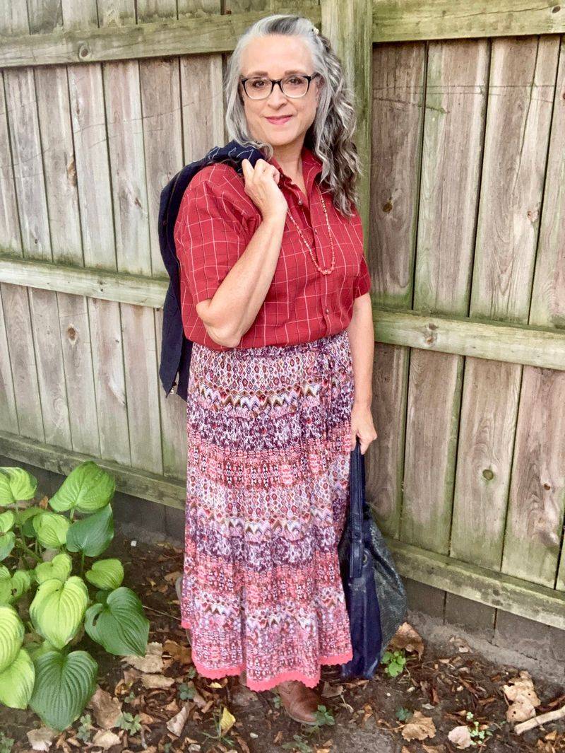 Tiered Prairie Skirt + Vintage Band Tee Rebellion