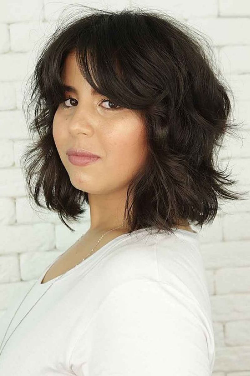Layered Shag with Curtain Bangs