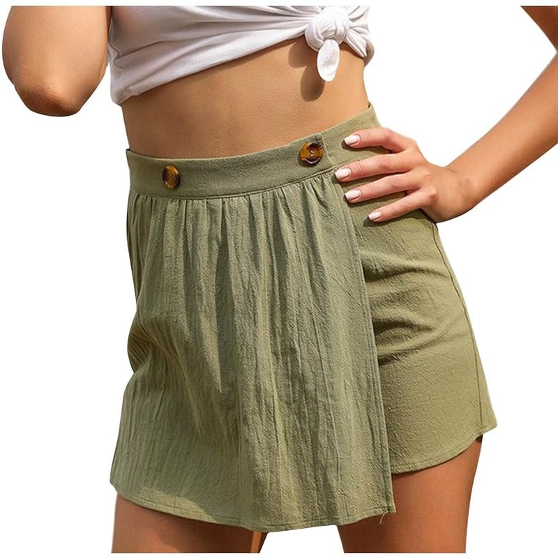 Wrap Shorts with Bow Detail