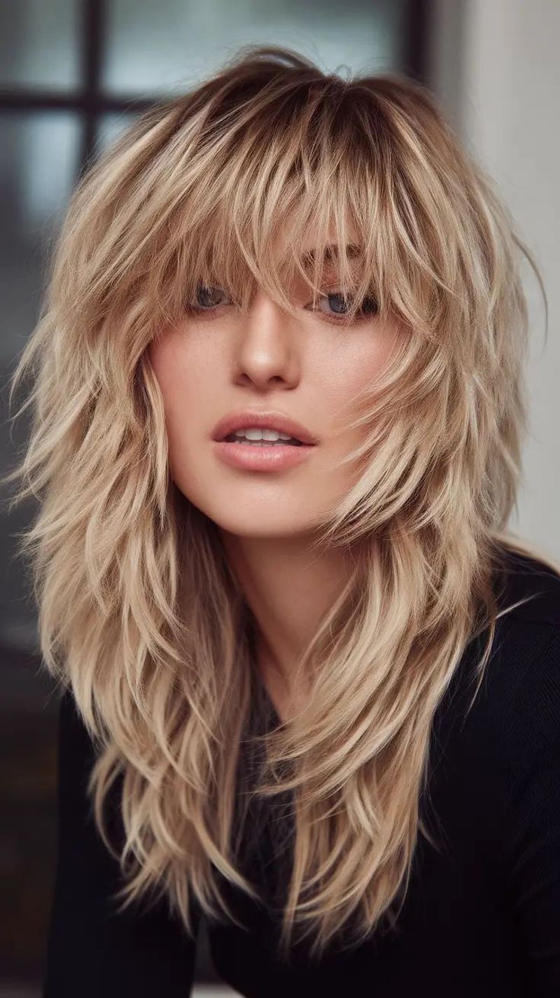 Choppy Layered Bangs