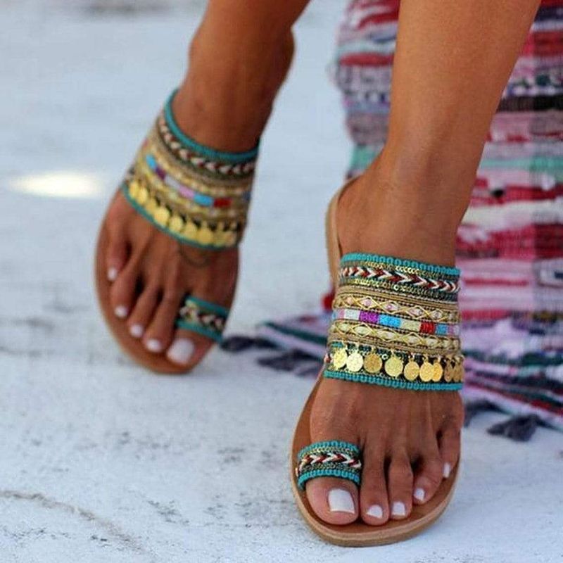 Toe-Loop Artisanal Sandals