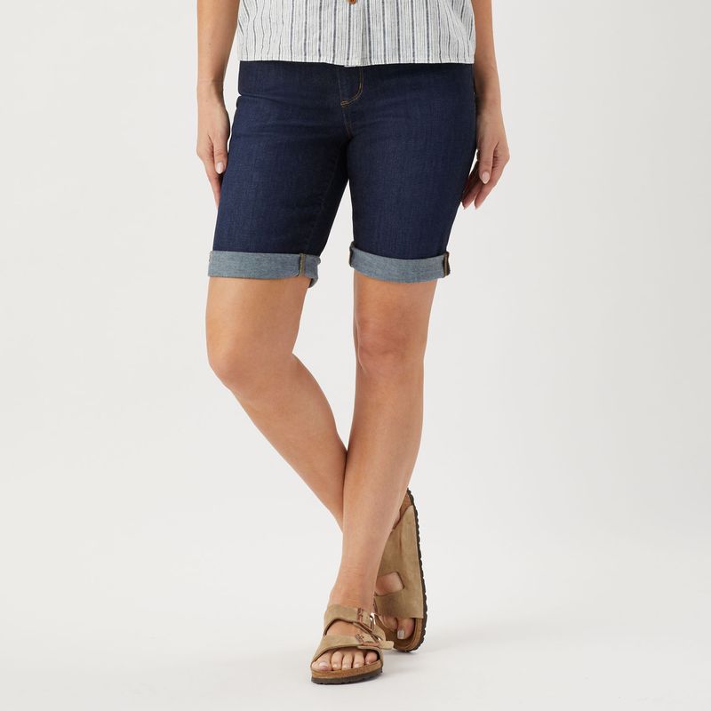 Pull-On Denim Bermudas