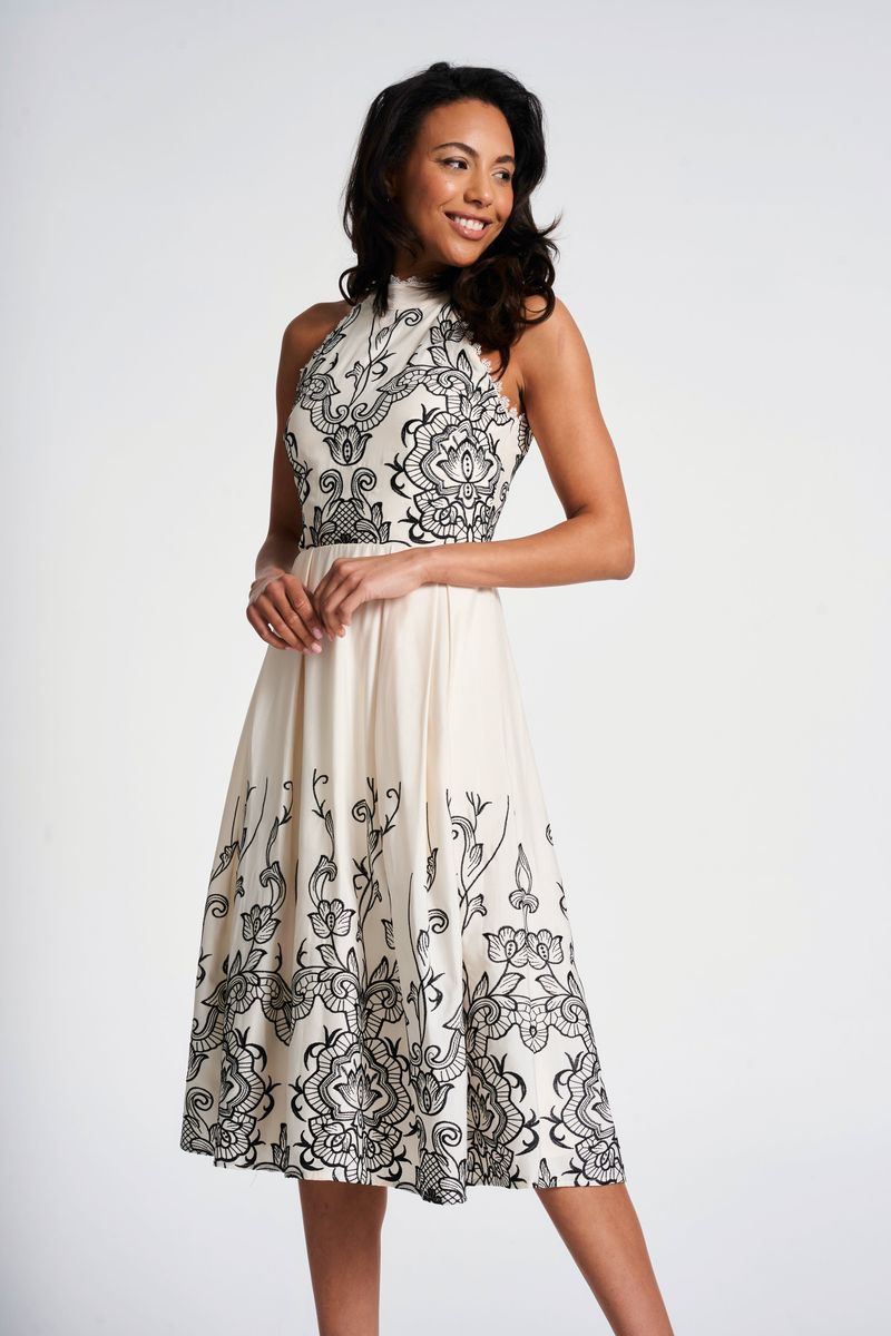 Halter Neck Midi Dress
