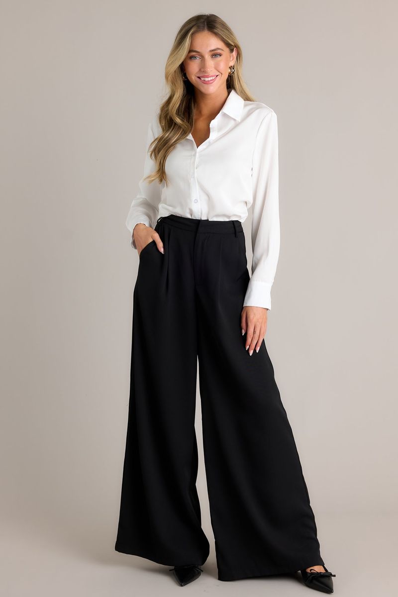 Black Wide-Leg Trousers