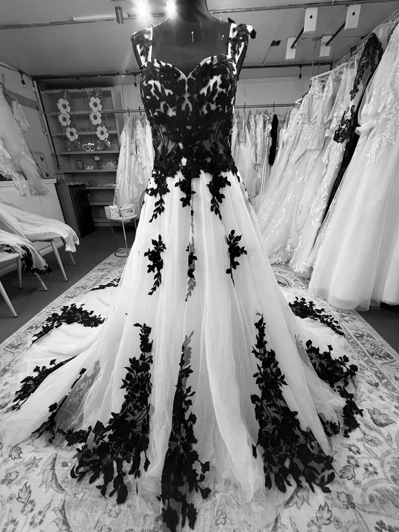 White Lace Overlay With Black Lining