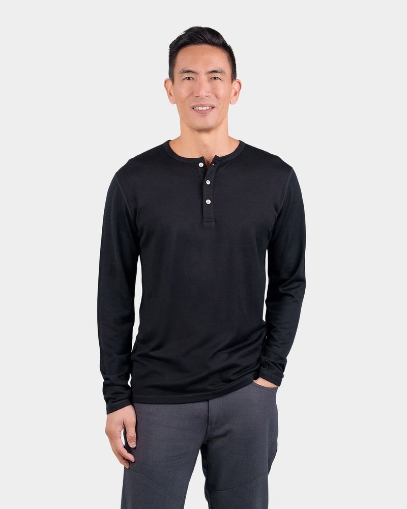 Black Henley Top