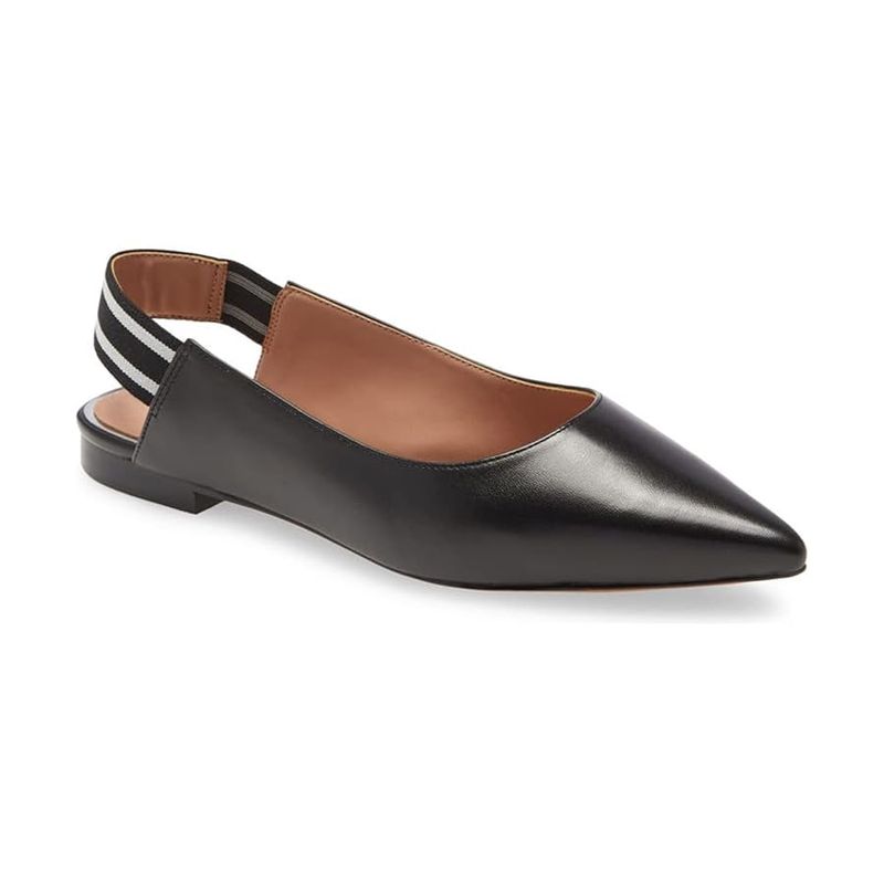 Slingback Flats with Elastic Backs