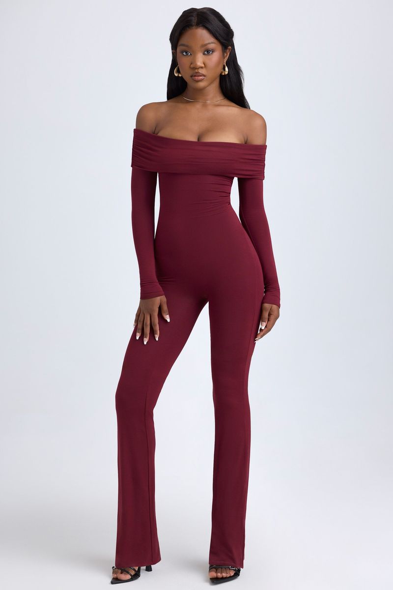 Cold-Shoulder Jumpsuit with Supportive Bodice