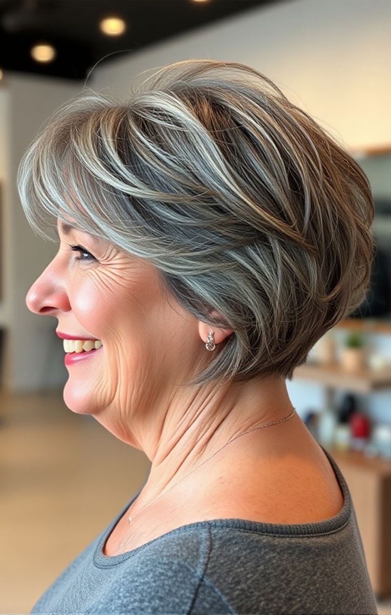 Tapered Nape with Volume on Top