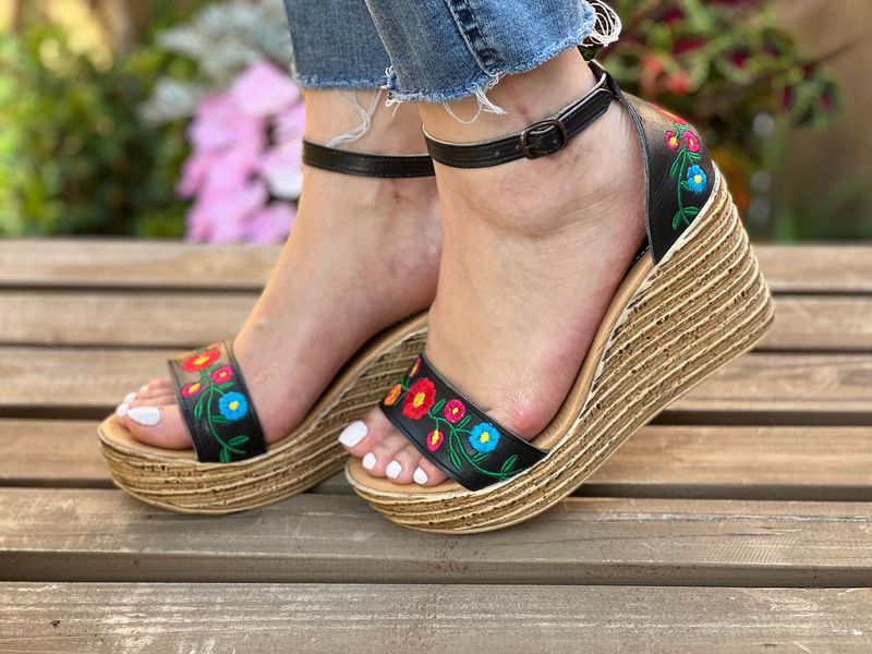 Boho Embroidered Tie-Ups