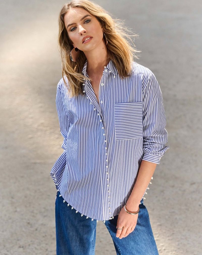 Striped Shirt and Jeans
