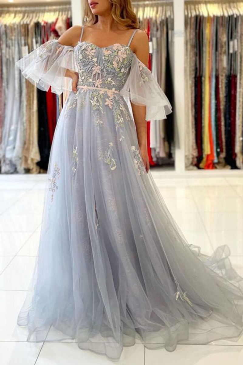 Elegant Evening Floral Gown