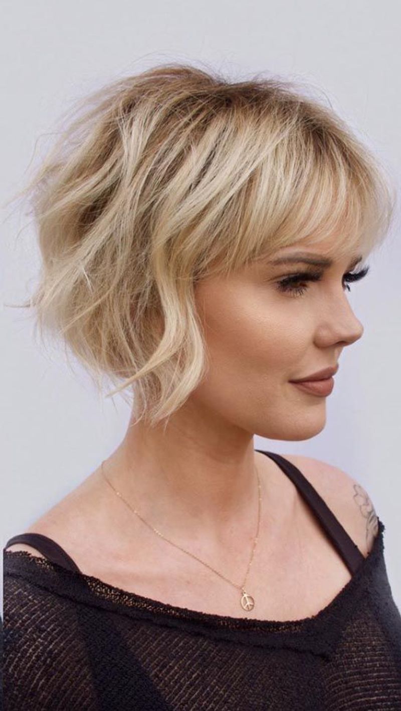 Choppy Bangs with Disconnected Bob