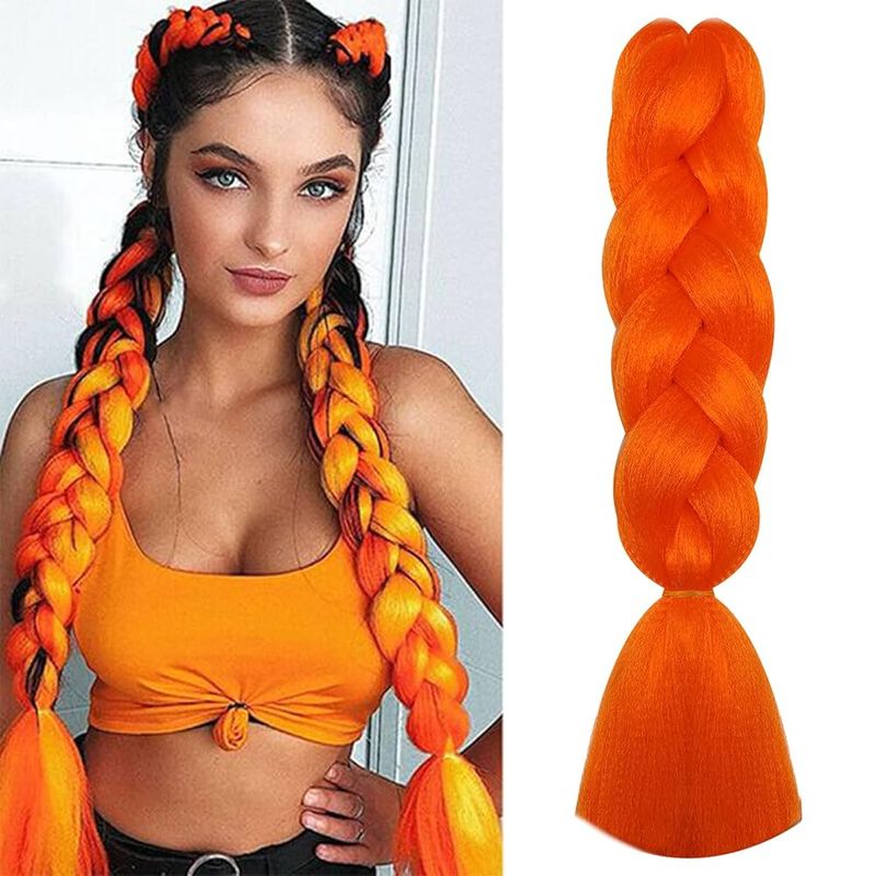 Fishtail Braids With Colored Extensions