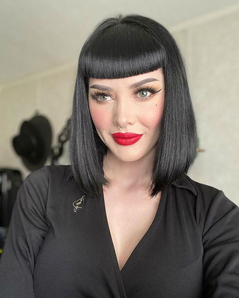 Bettie Page Bangs with Vintage Bob