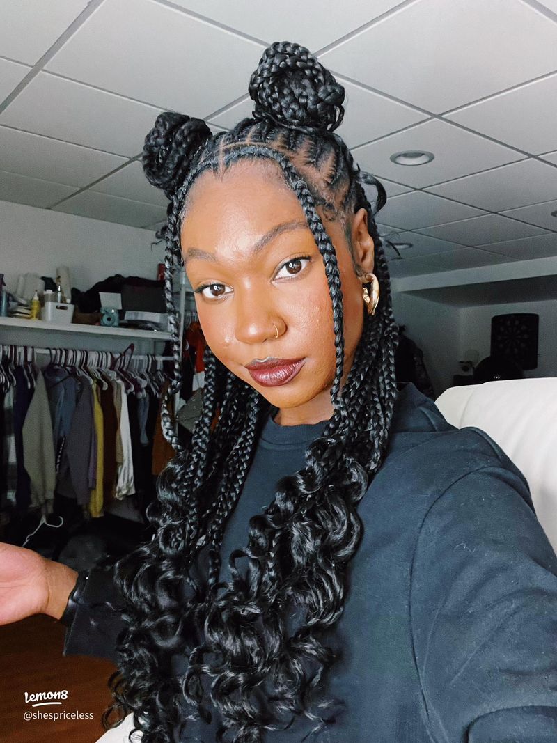 Braided Space Buns: Playful Futurism