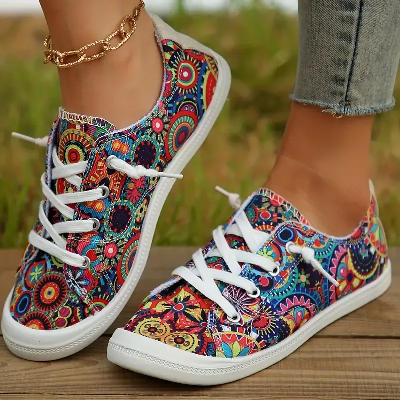 Printed Canvas Sneakers