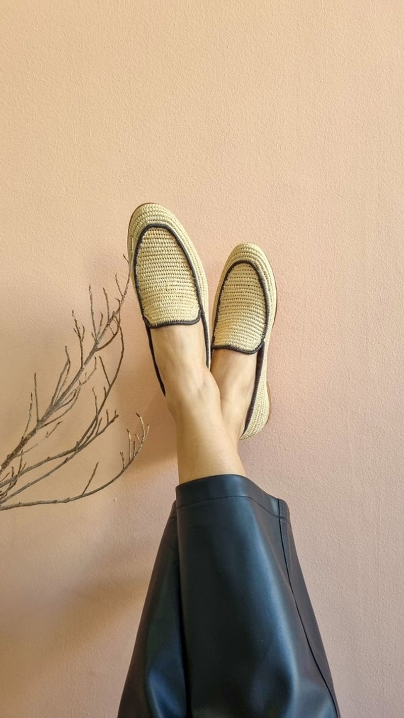 Raffia Flats with Artisanal Vibes
