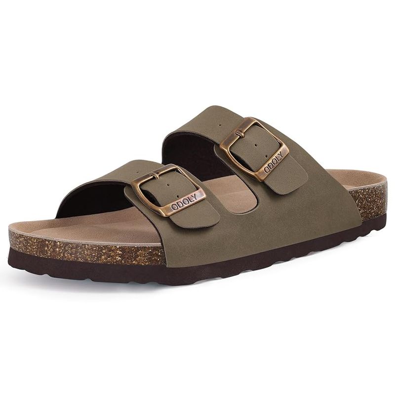 Cork-Soled Slide Sandals