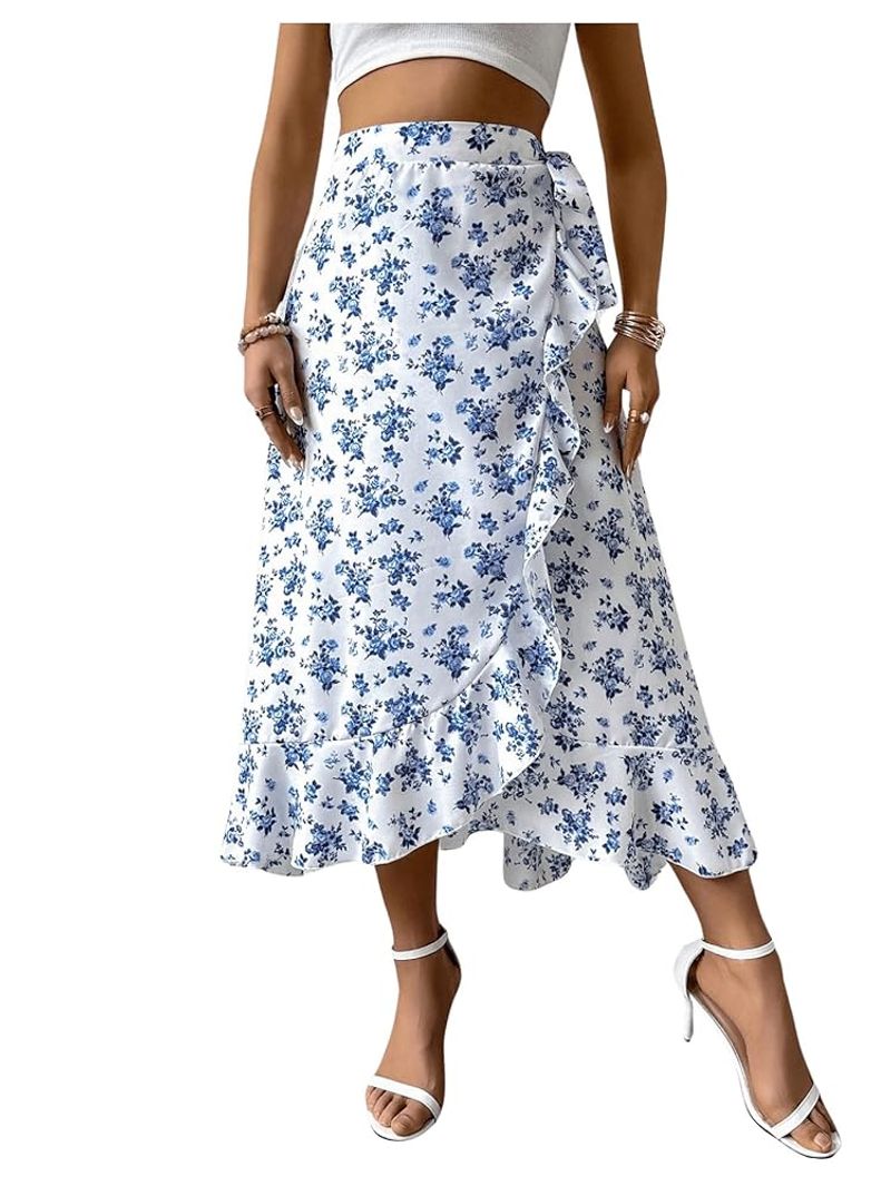 Floral Wrap Skirt