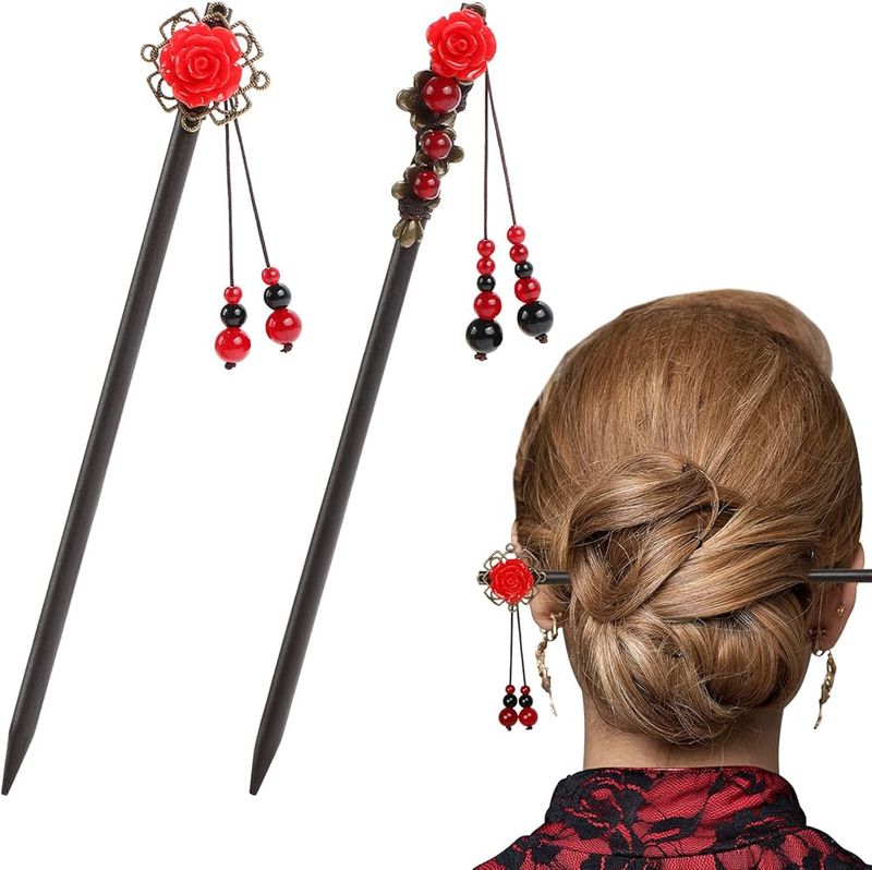 Decorative Brooches As Unexpected Hair Accessories