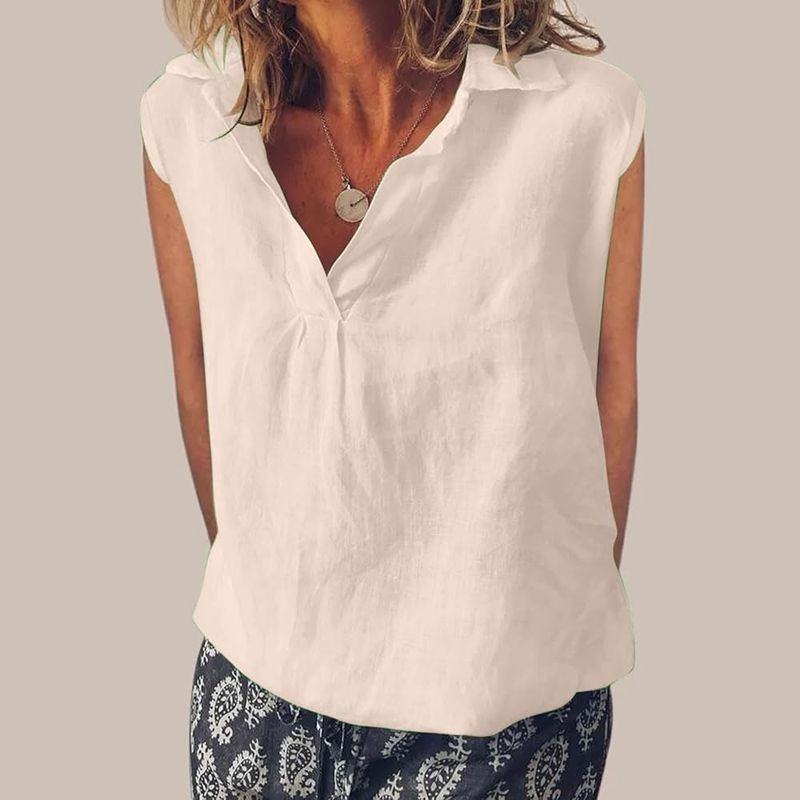 Sleeveless Linen Tunic