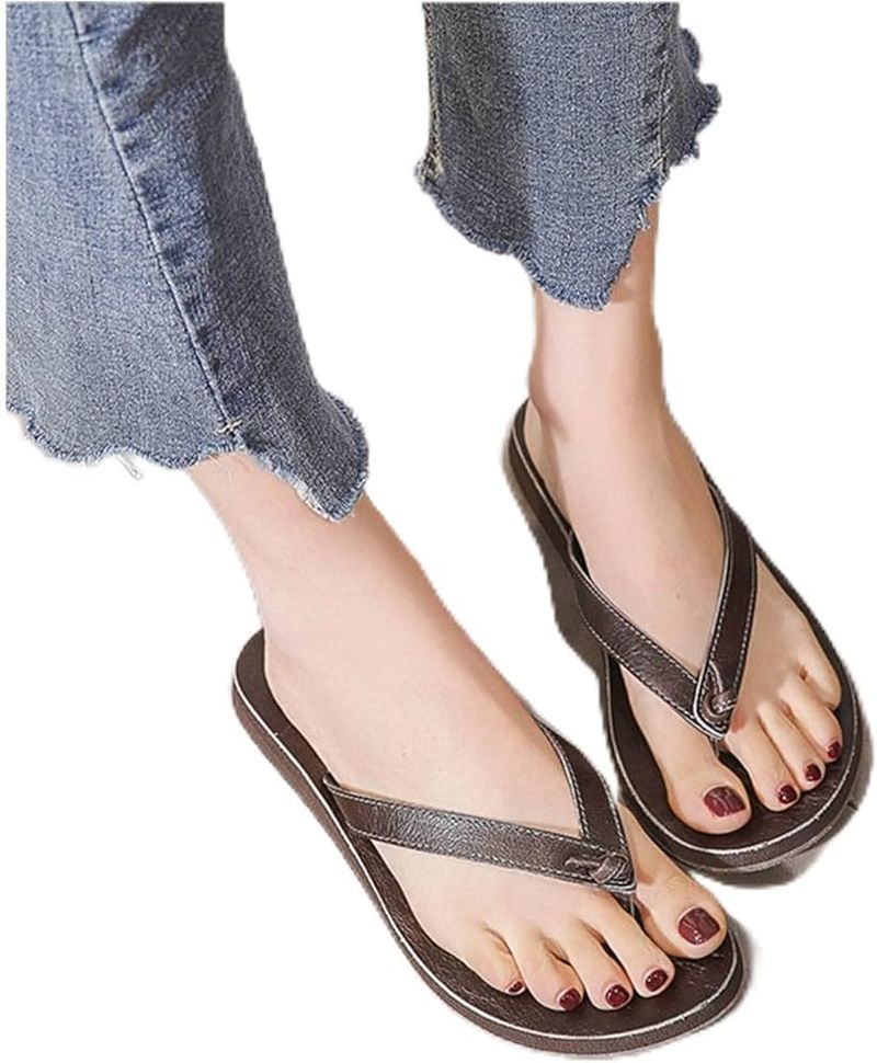 Minimalist Leather Flip-Flops