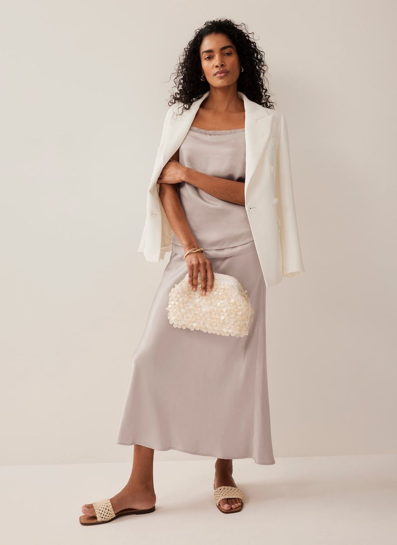 Slip Skirt In Neutral Tones