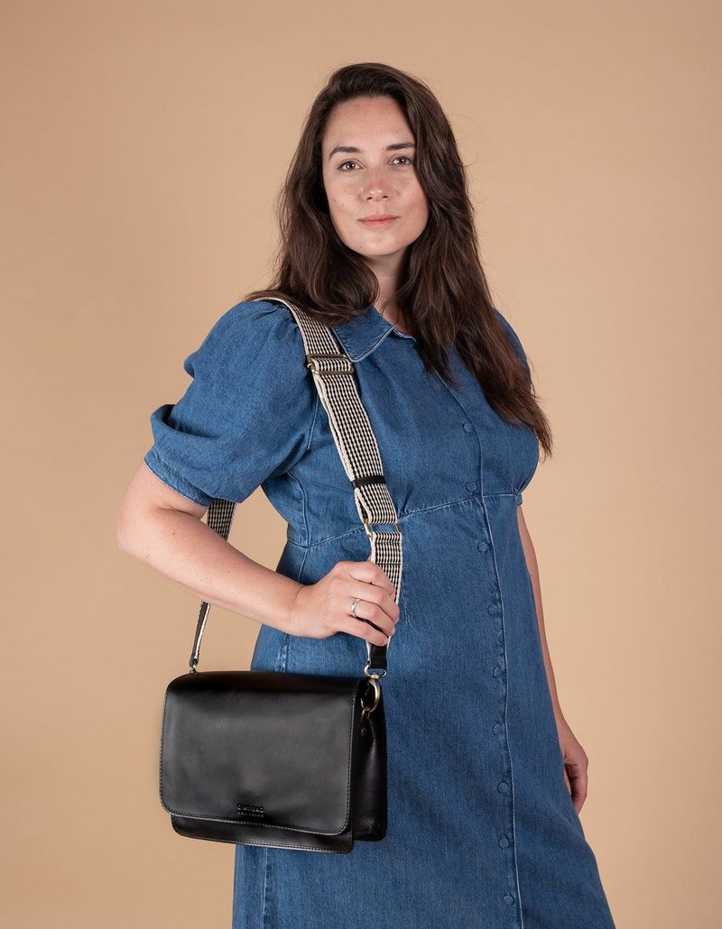 Structured Leather Crossbody Bag