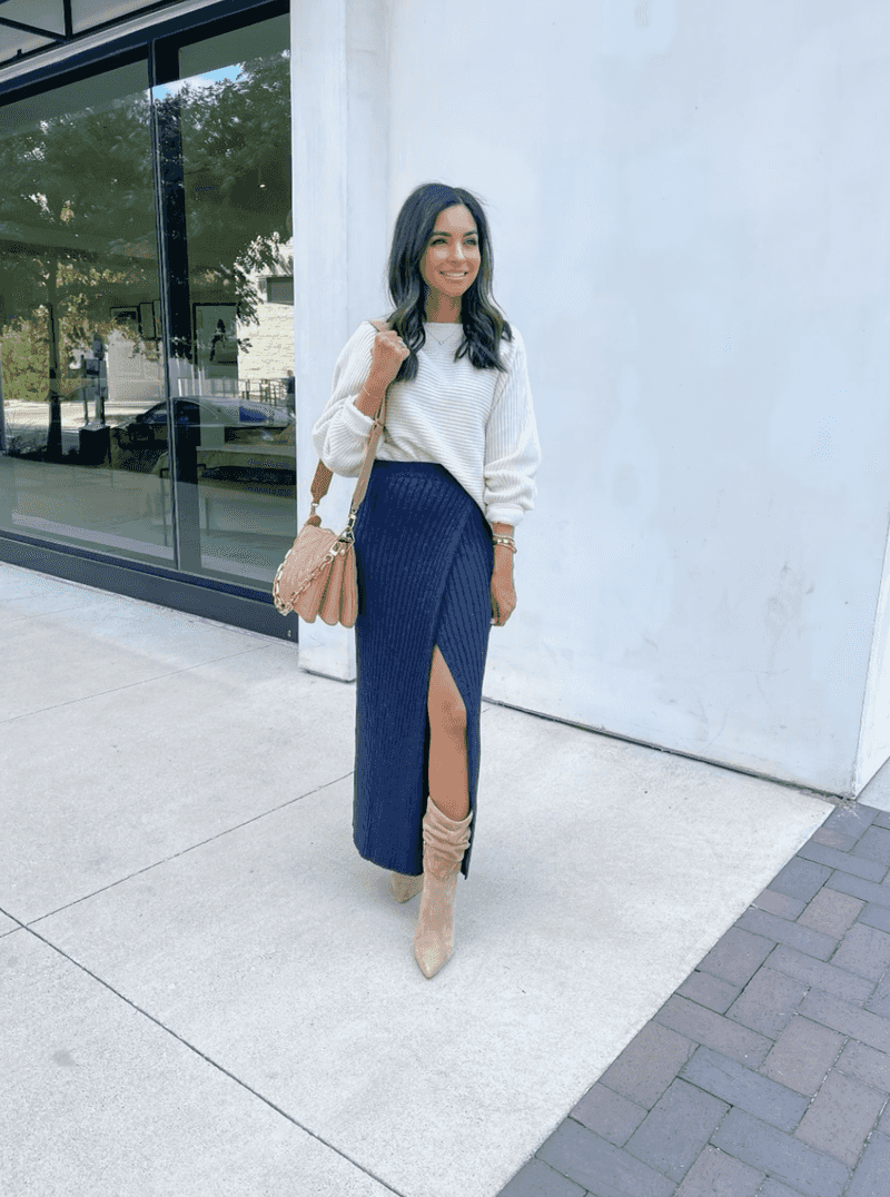 Sweater and Midi Skirt