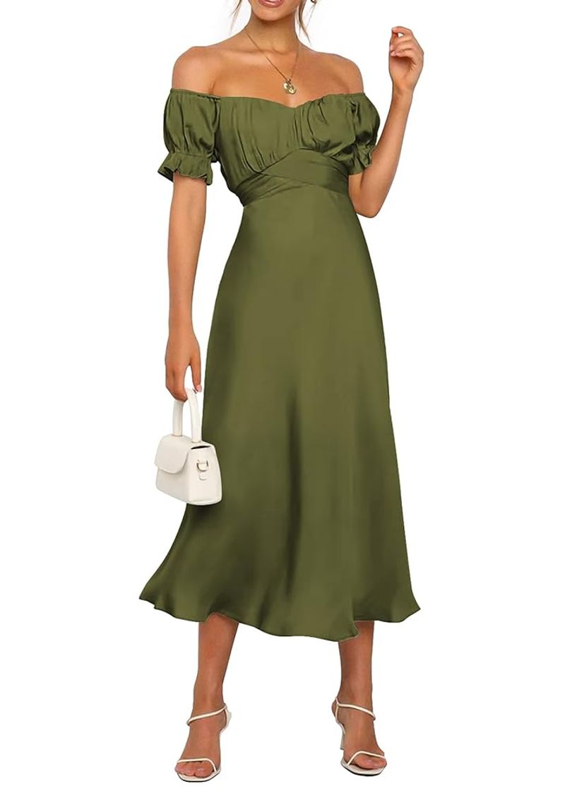 Off-Shoulder Midi