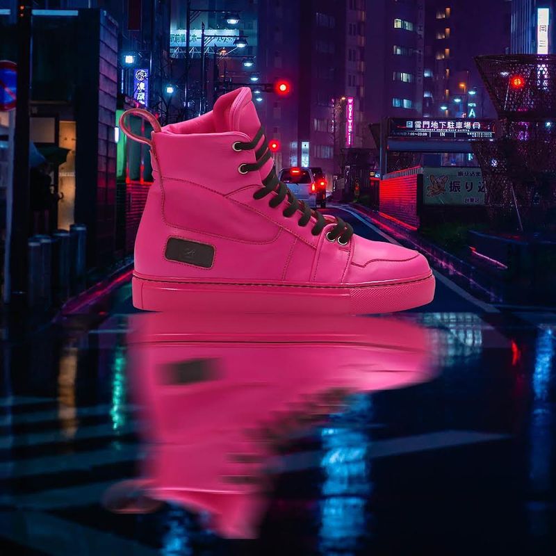 Neon High-Top Sneakers