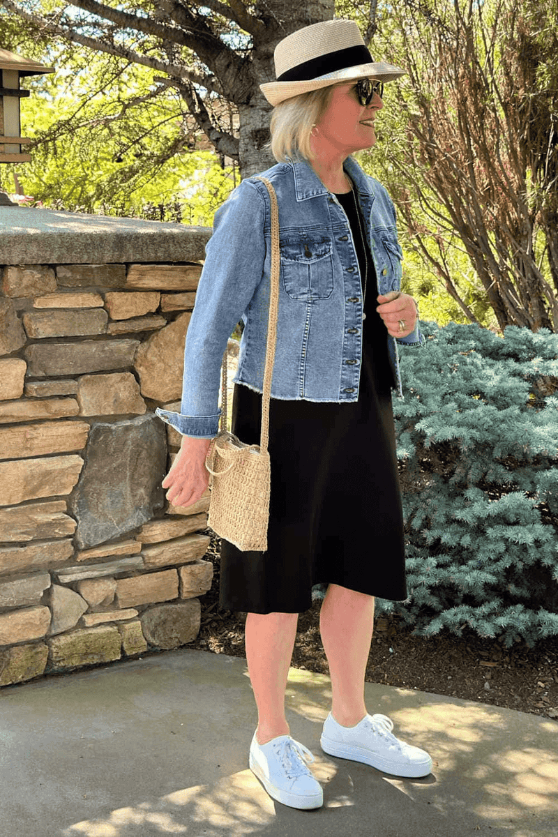 Casual Denim Jacket and Dress