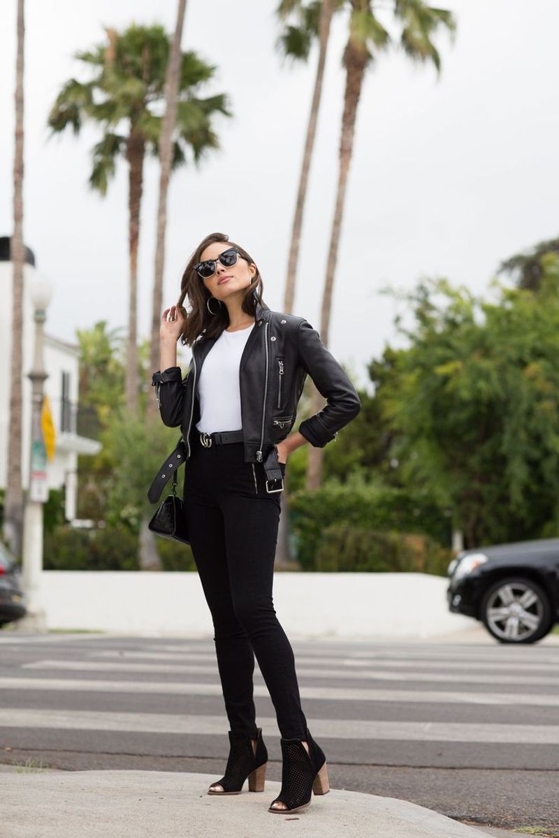 Leather Jacket and Skinny Jeans