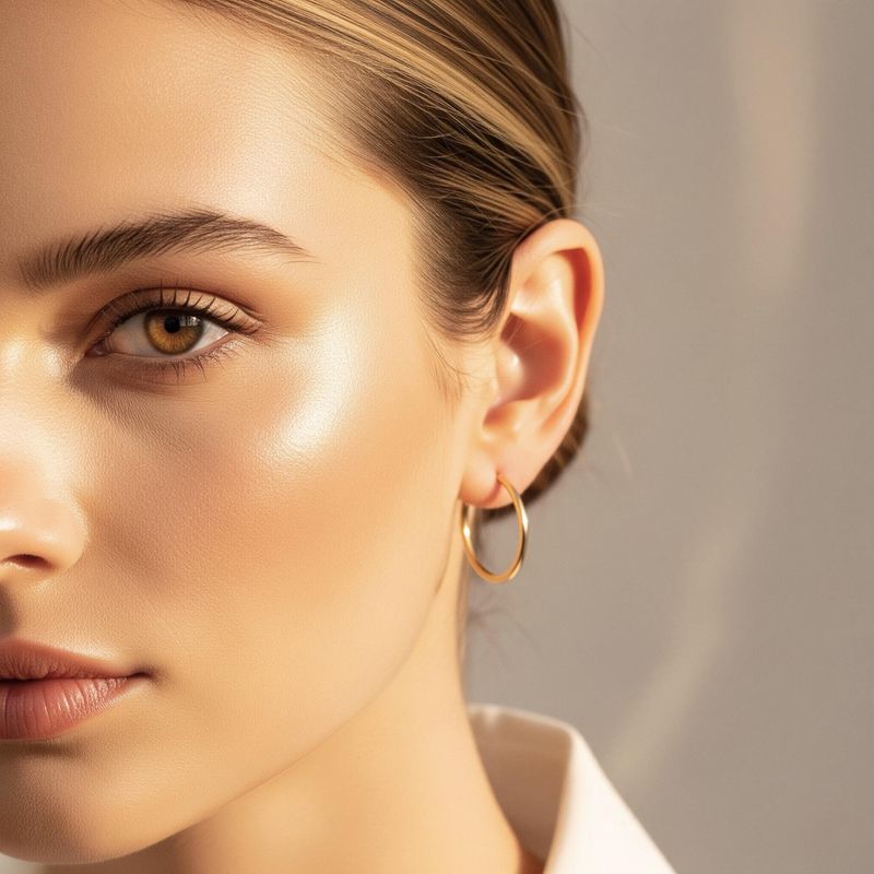 Simple Gold Hoop Earrings