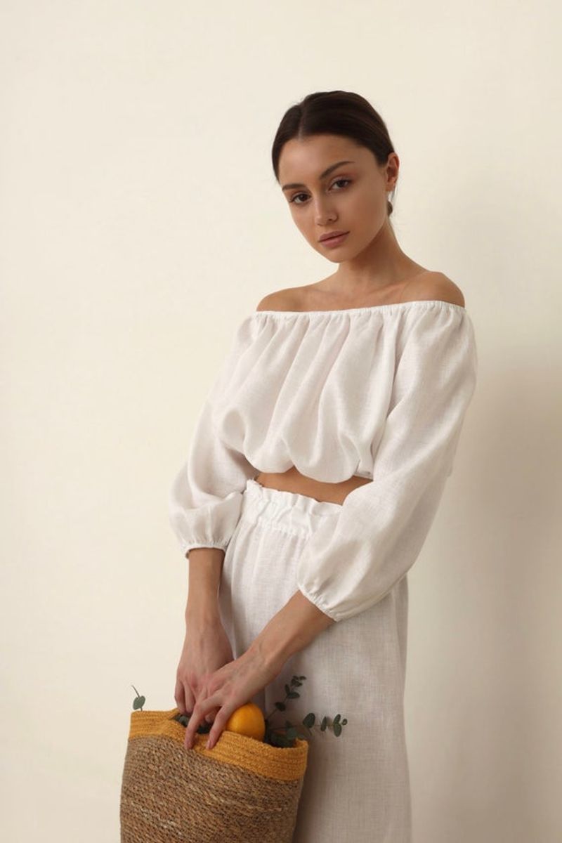 Off-Shoulder Peasant Top
