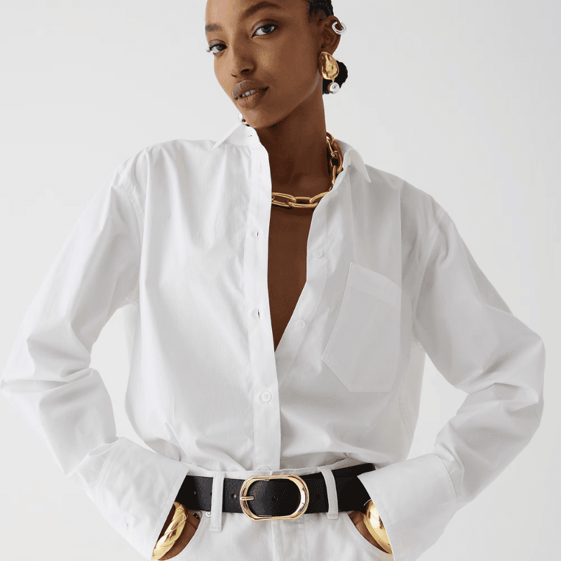White Button-Down Shirt