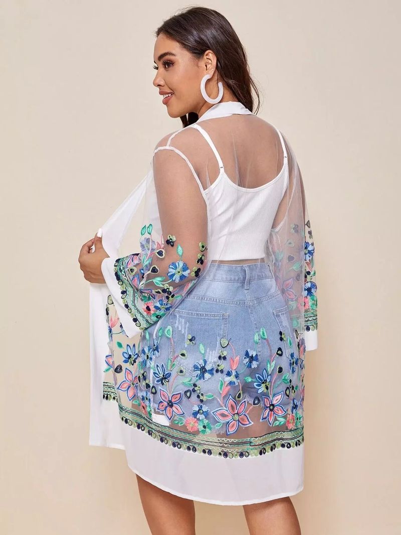 Floral Kimono and Sleeveless Top