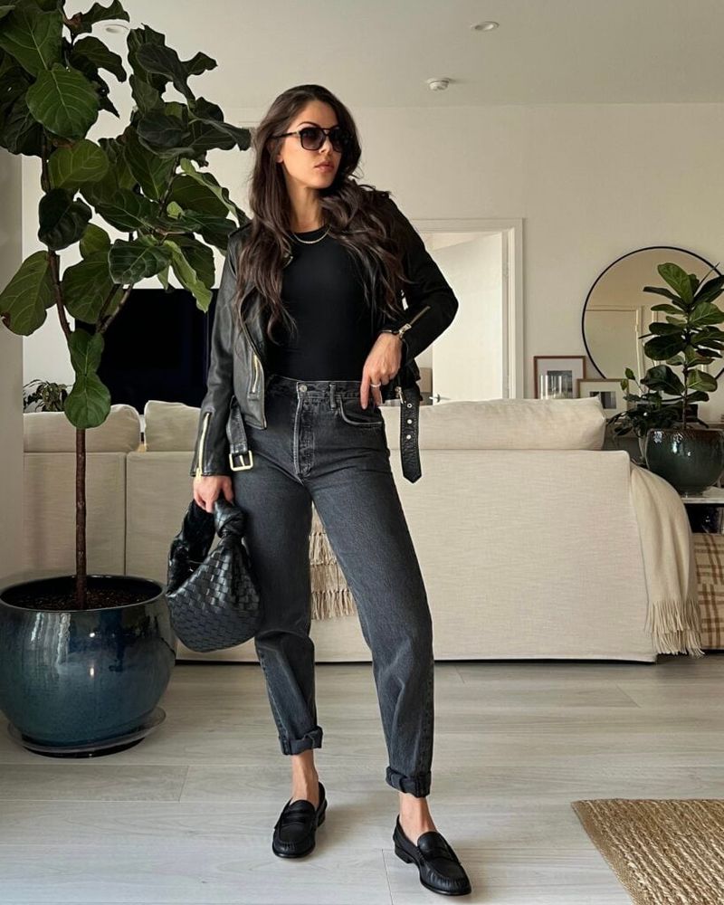 Dark Wash Straight-Leg Jeans