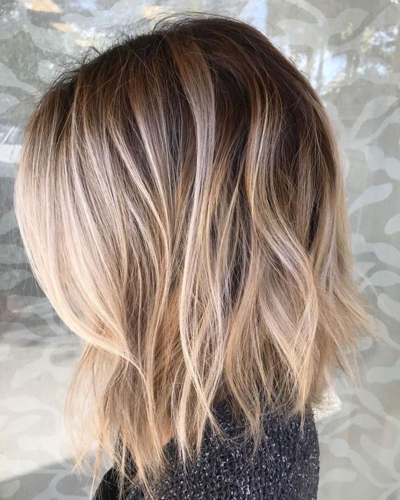 Textured Bob with Balayage