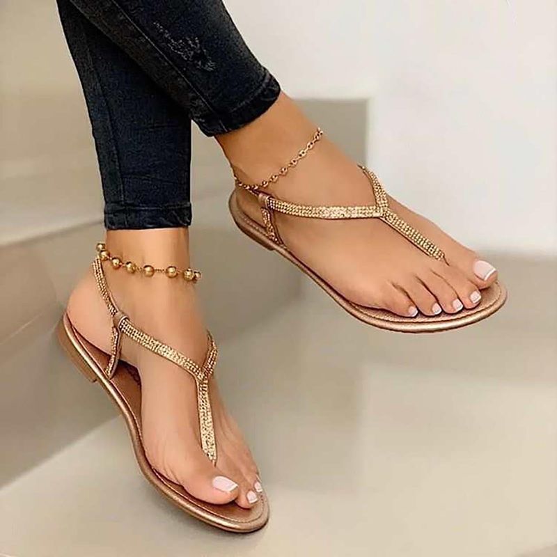 Embellished Flat Sandals
