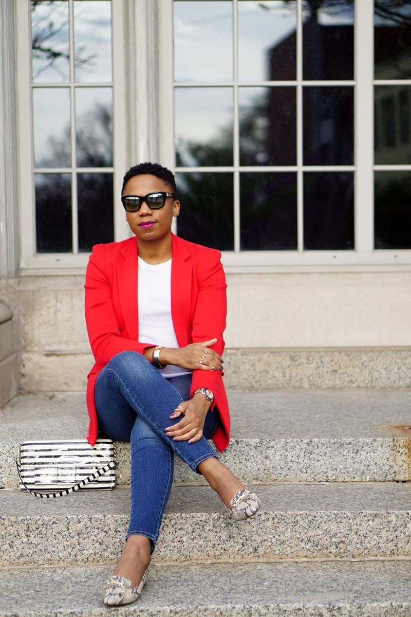 Bright Red Power Blazer