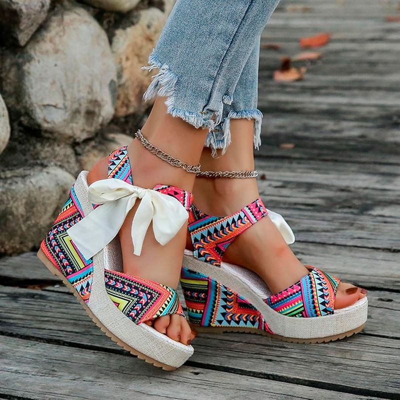 Hand-Painted Canvas Wedges