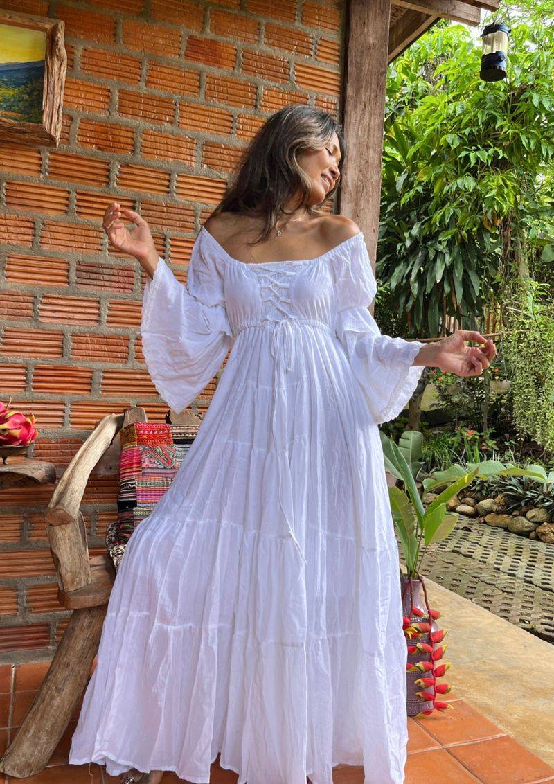 Off-Shoulder Peasant Dresses