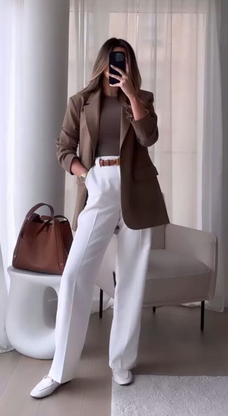 Cashmere Sweater & Tailored Trousers