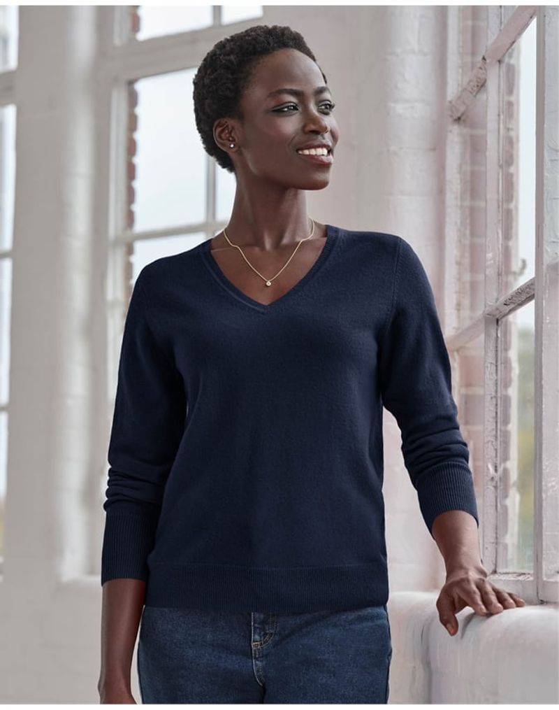 Navy Blue Cashmere Sweater
