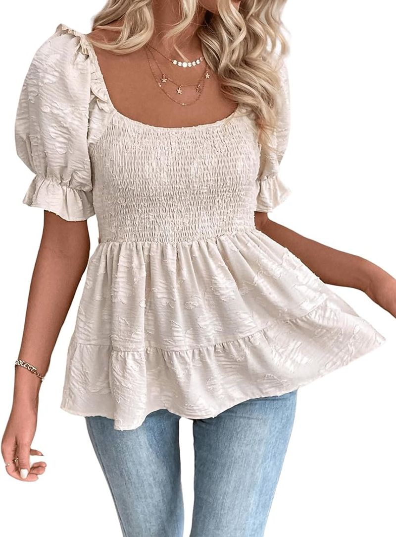 Ruffled Peplum Blouse