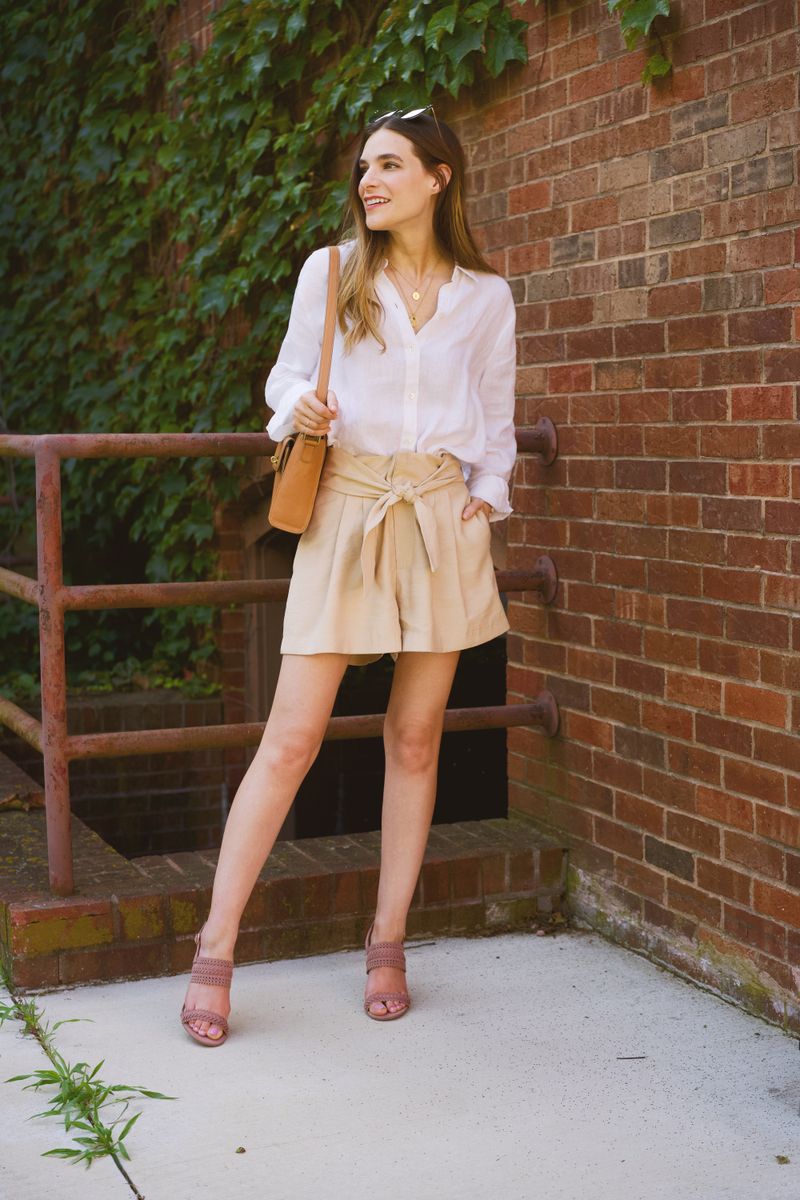 Paper Bag Waist Shorts Style
