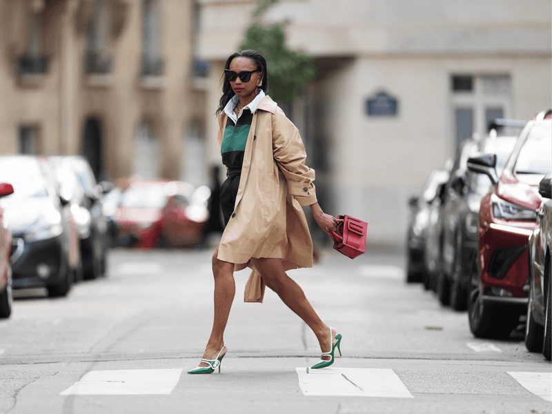Trench Coat and Shorts