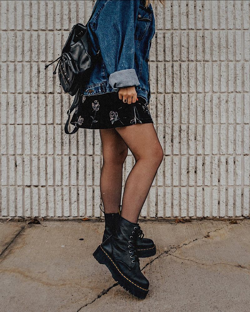 Denim Jacket and Combat Boots